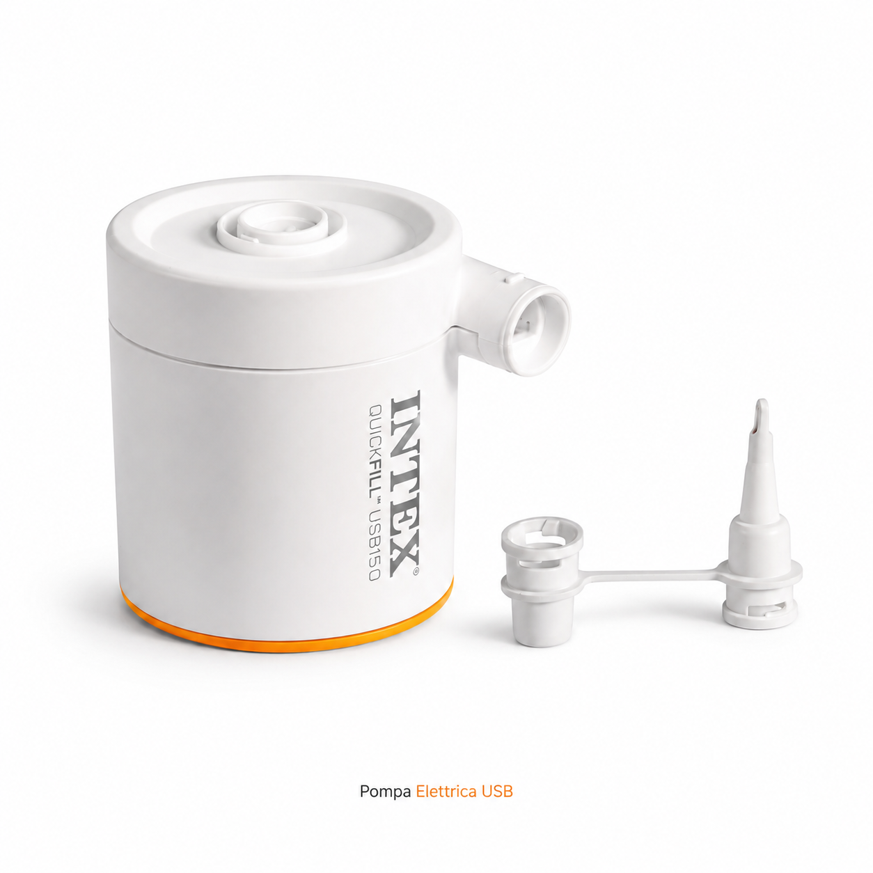 Pompa Elettrica USB-C Intex QuickFill, Mini Gonfiatore Ricaricabile per Materassi Gonfiabili, Piscine e Giochi Gonfiabili