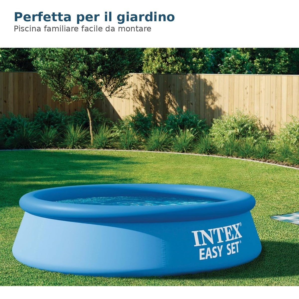 INTEX Easy Set Piscina Gonfiabile Familiare per Giardino Facile da Installare