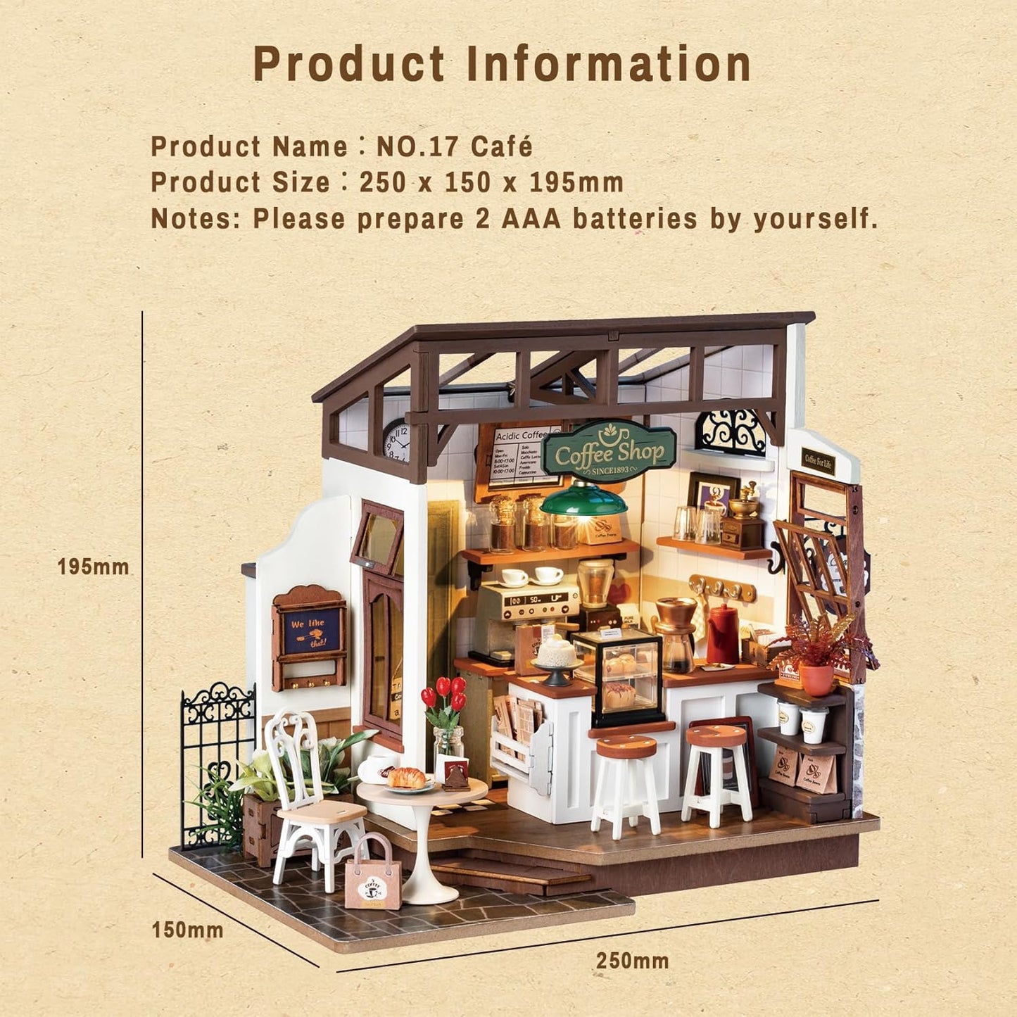 Rolife No.17 Cafe Miniature House Kit DG162