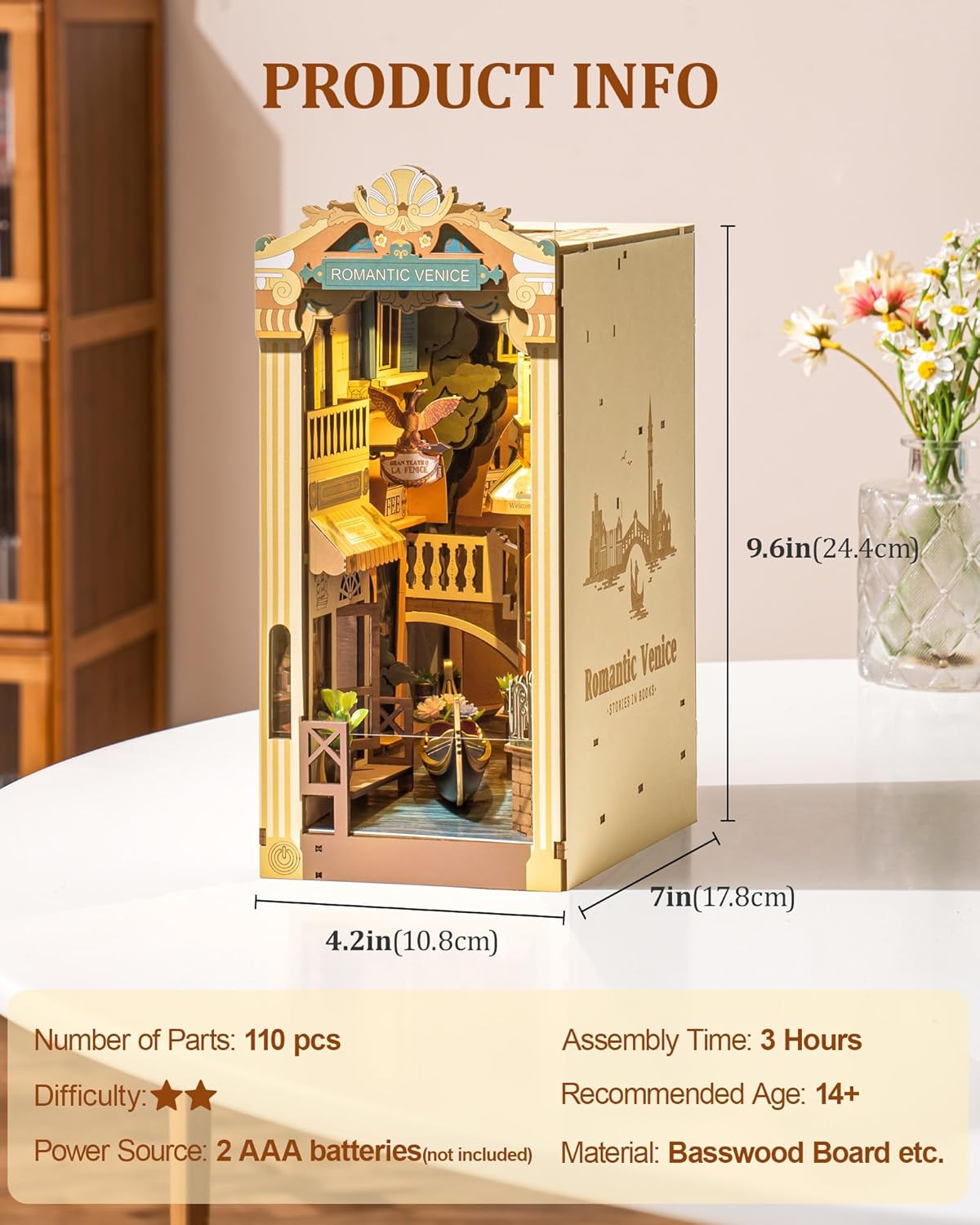 Book Nook Romantic Venice TGB08