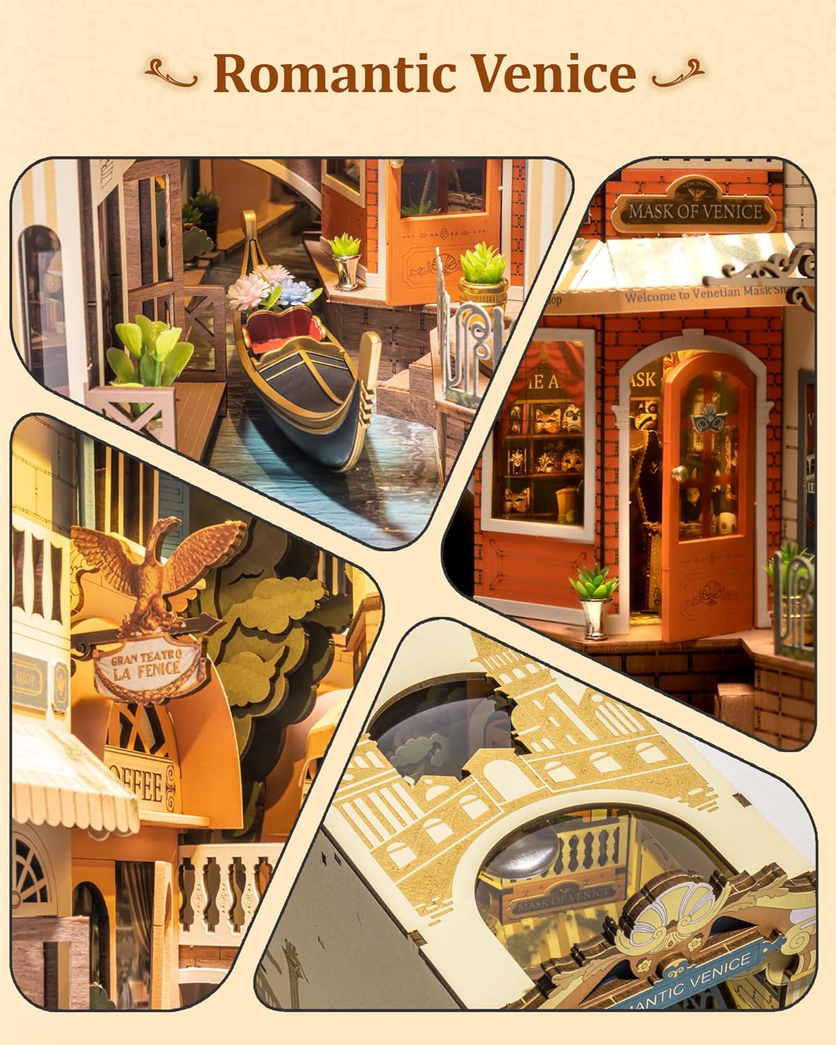Book Nook Romantic Venice TGB08
