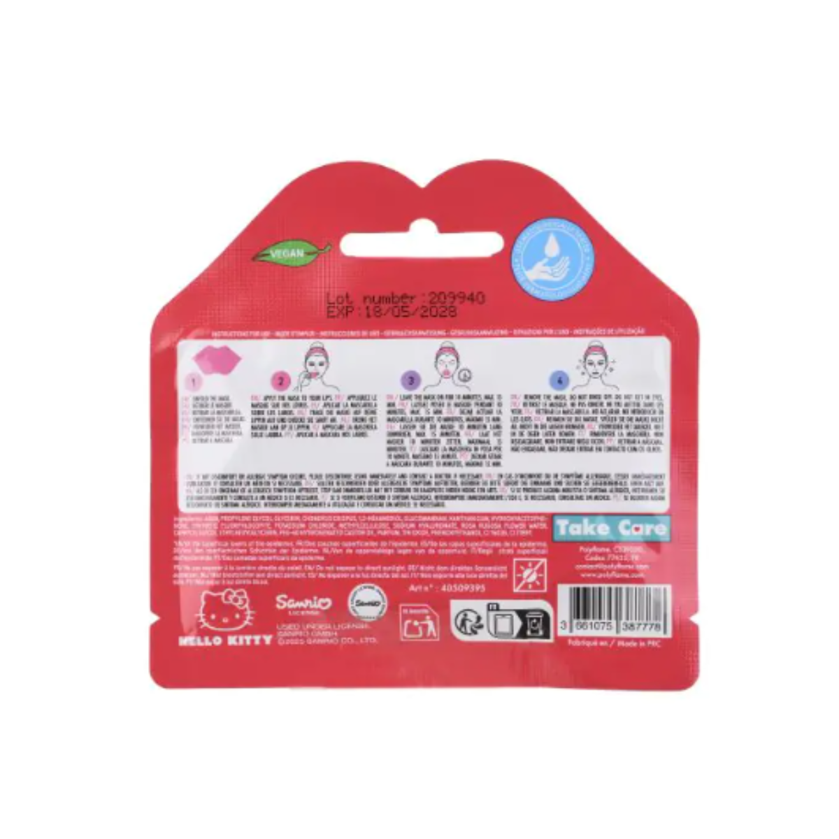 Hello Kitty Maschera Labbra Hydrogel Volumizzante