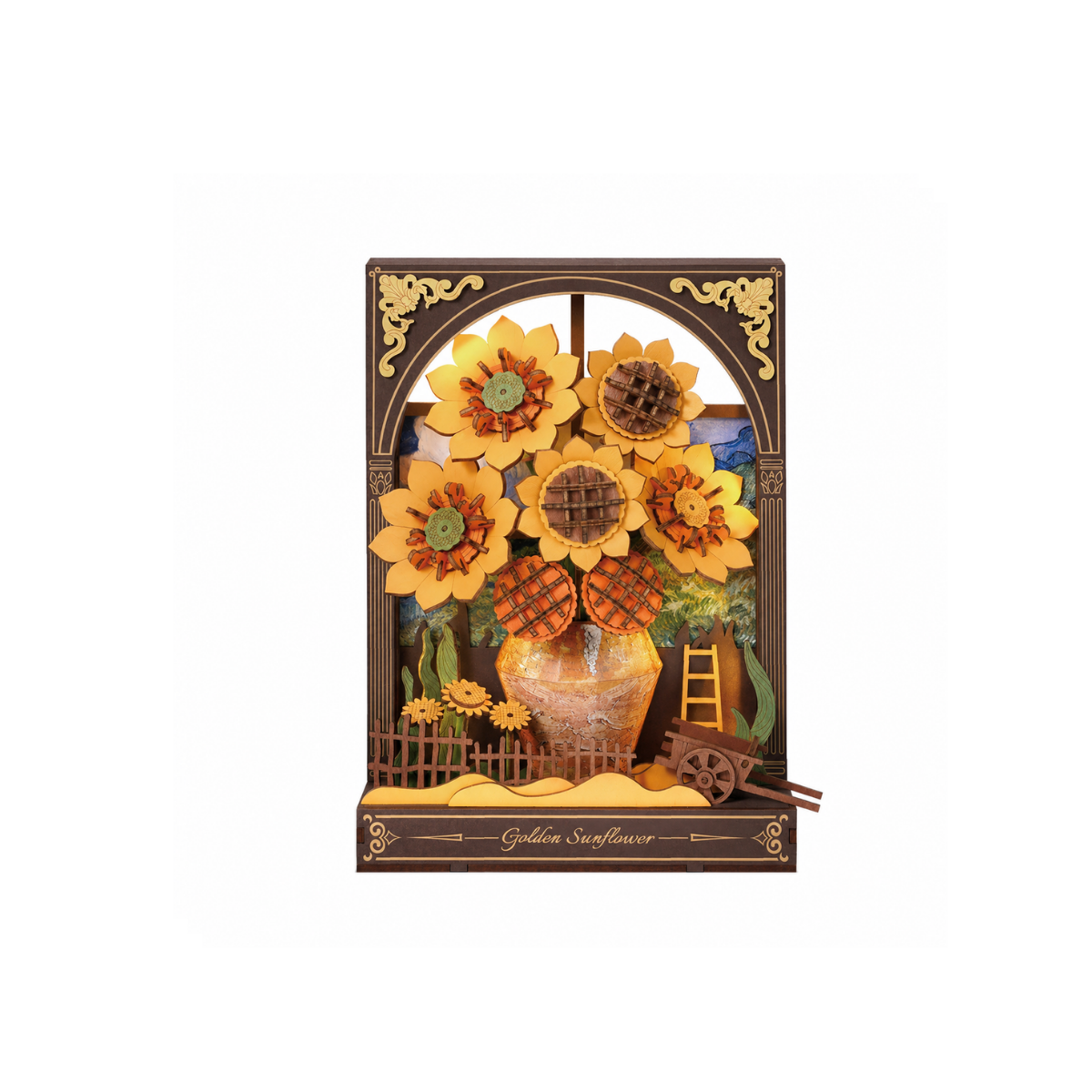 Rowood 3D Wooden Puzzle - Golden Sunflower TH002