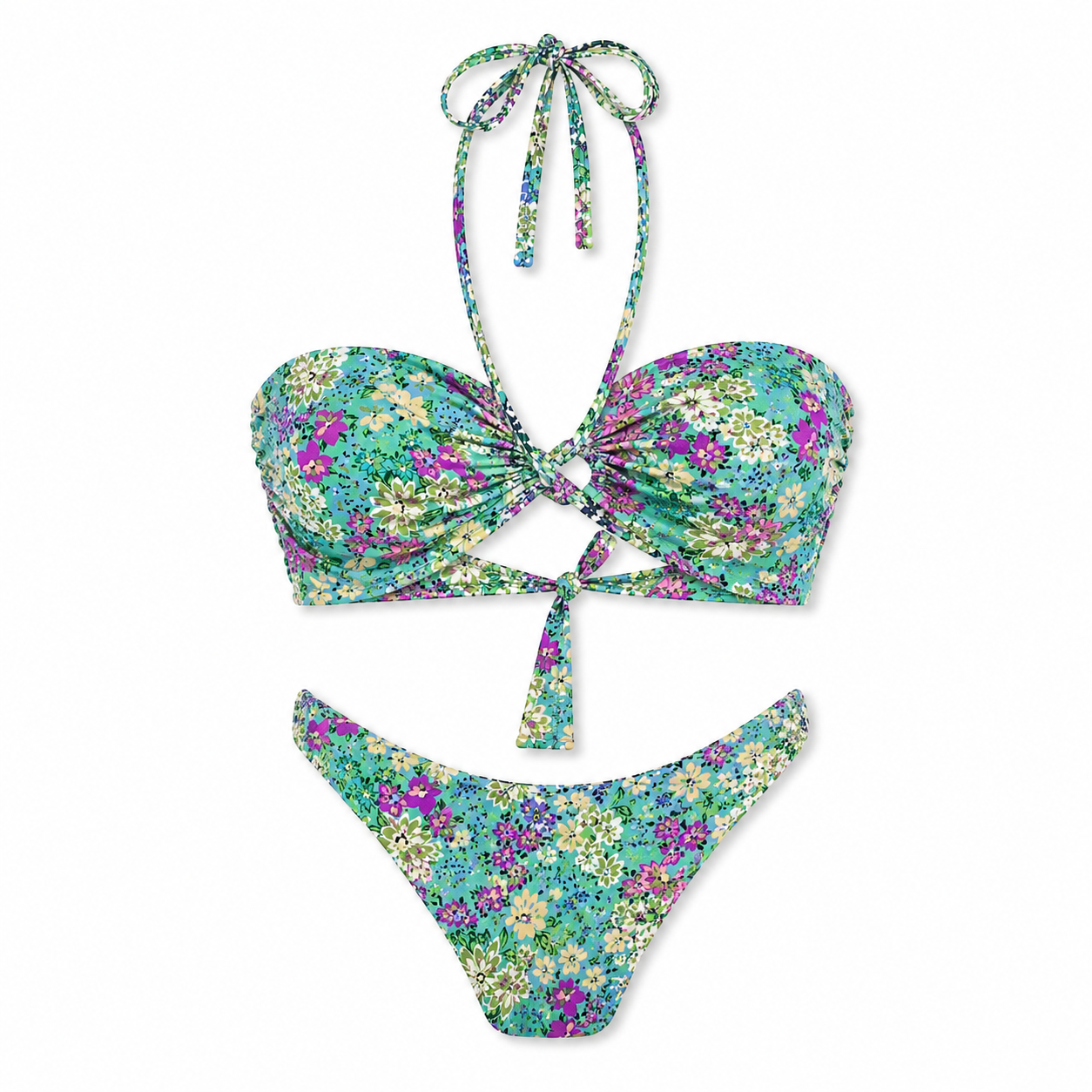 Bikini Donna Floreale Halter