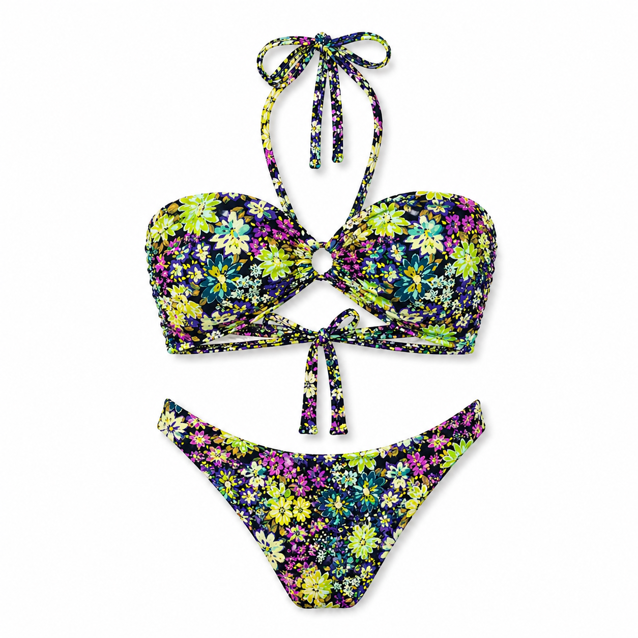 Bikini Donna Floreale Halter