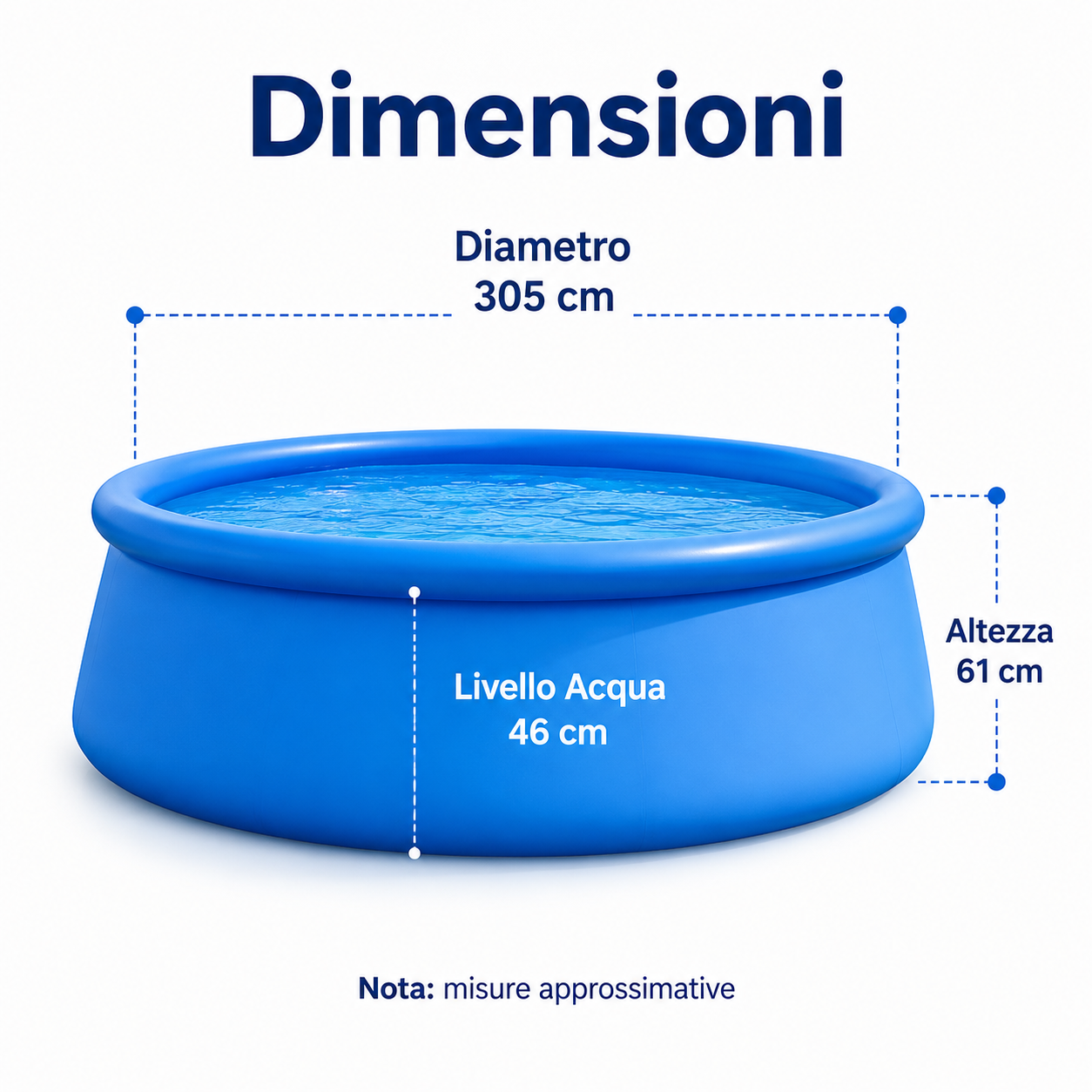 INTEX Easy Set Piscina Gonfiabile Familiare per Giardino Facile da Installare