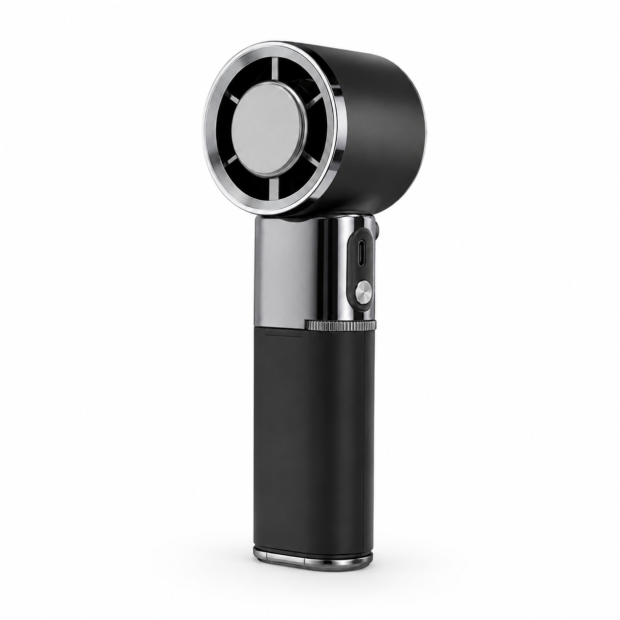 Mini Ventilatore Portatile Ricaricabile 6 in 1, Raffreddamento Rapido Ice Cool, Testa Pieghevole, Design da Collo, 100 Velocità, Power Bank 6000mAh, Cavo USB-C Retrattile
