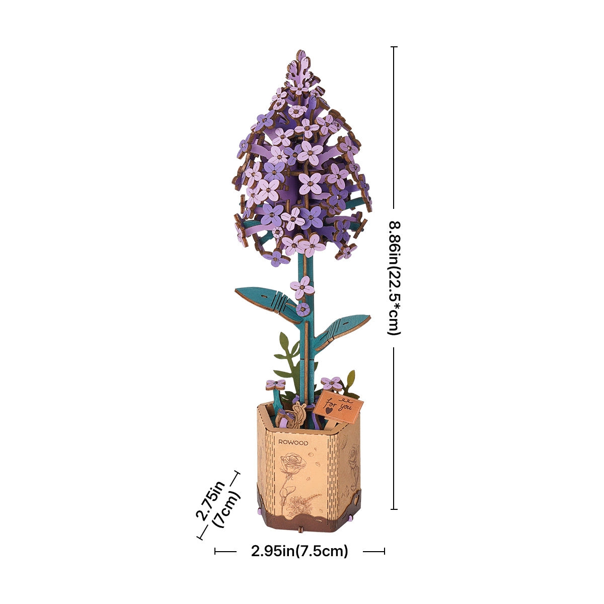 Rowood DIY Fiore in legno lilla TW021