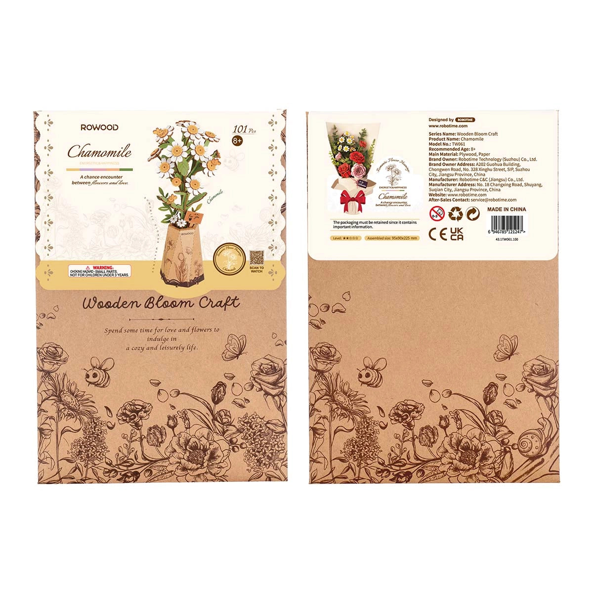 Rowood DIY Fioriera in Legno Camomilla TW061