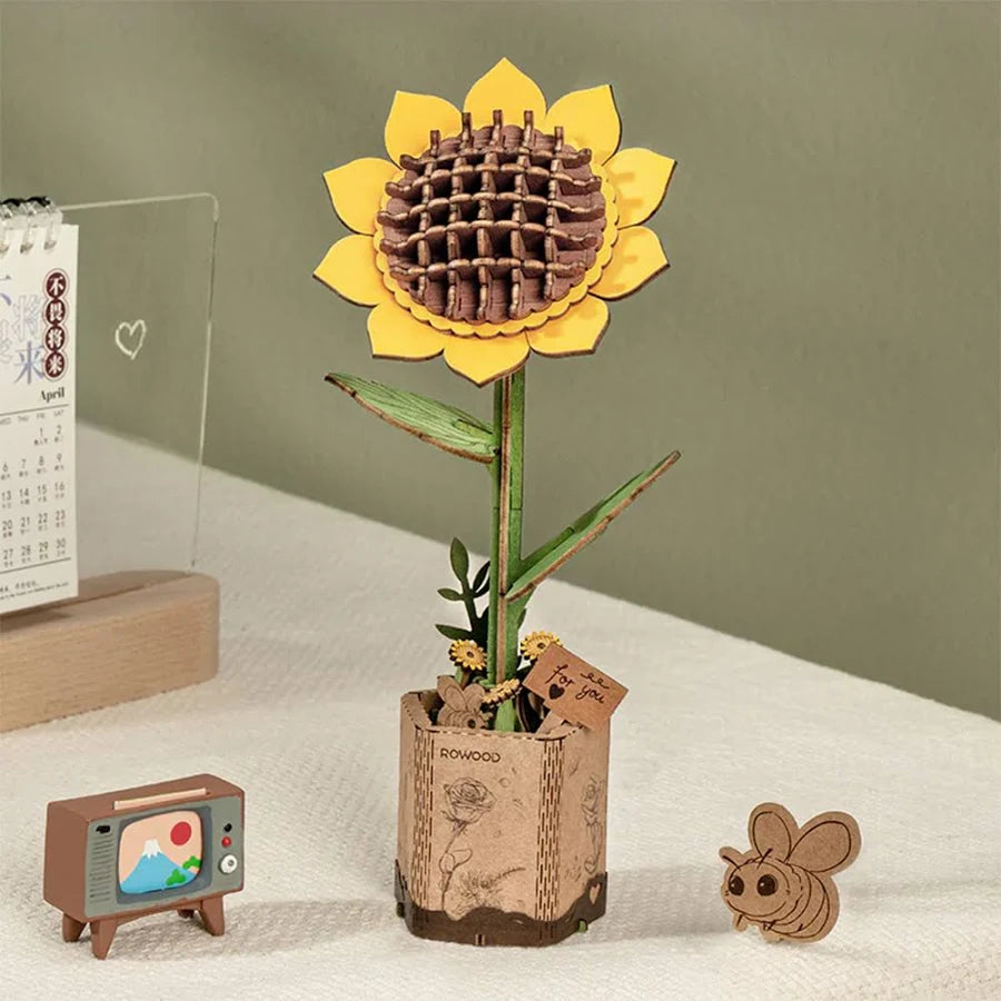 Rowood DIY Fiore in legno Girasole TW011